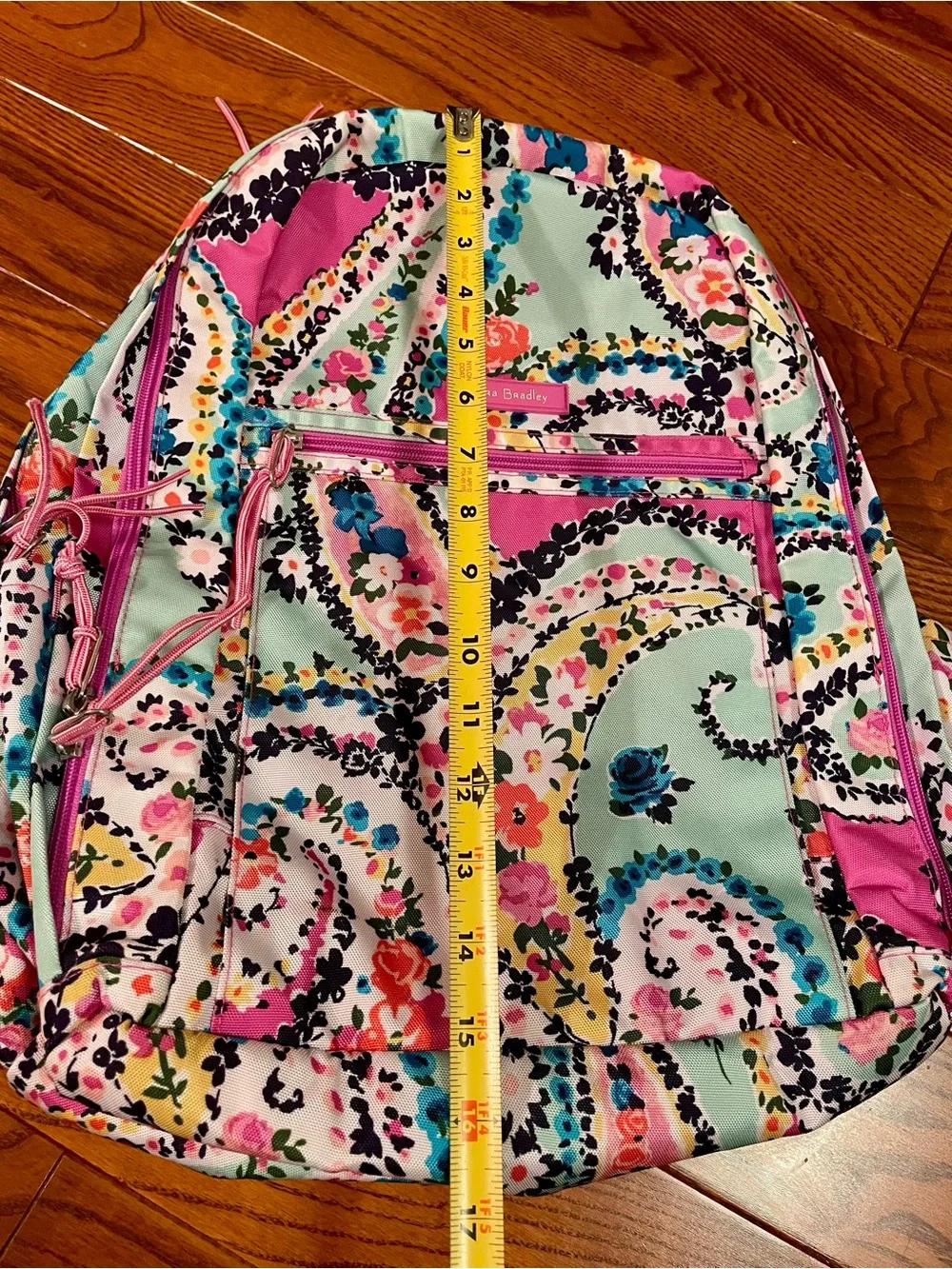 Vera Bradley  Wildflower Paisley Floral Print Backpack with Multicolor Accent